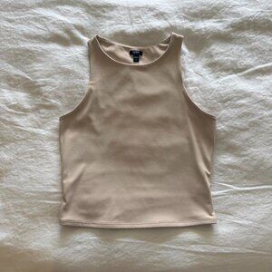 Express Tan Body Contour High Compression Crop Top Size Medium